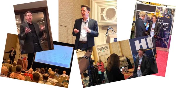 Multiple images of Bob Roark speaking at Industry events