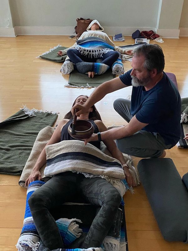 Sound Healing During Restorative Yoga