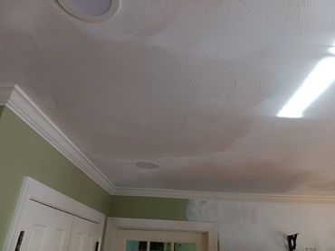 ceiling repair with textured finish to match