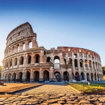 Vista do Coliseu em Roma.