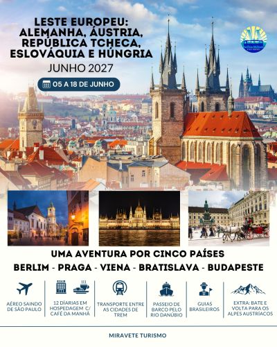 Promoção turística para leste europeu em junho de 2027.