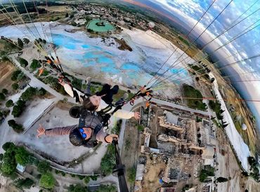 pamukkale hierapolis panaroma fly paragliding