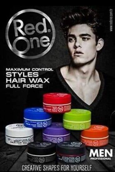 Red One hair wax offers maximum control and styling for men.