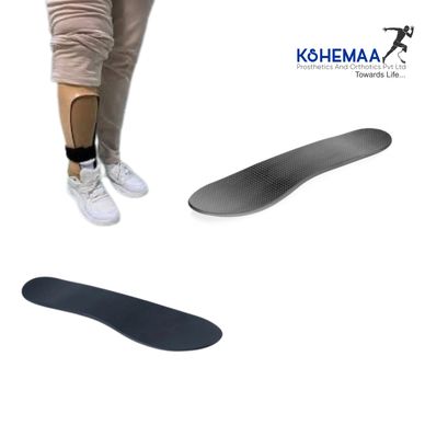 Prosthetic leg with orthotic insoles from Koshemaa.