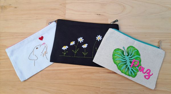 cartucheras para bordar y pintar