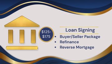 Loan signing services priced $125-$175.