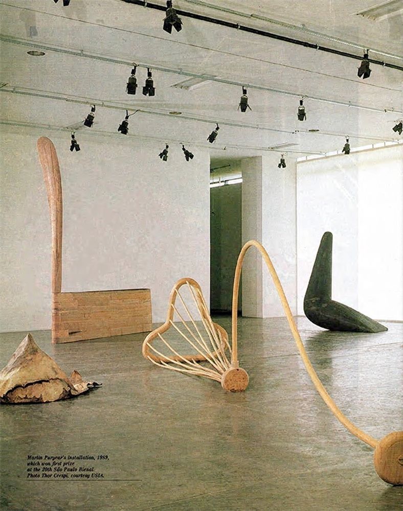 Martin Puryear installation, 1989, which won first prize at the 20th São Paulo Biennial.