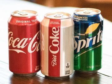 Coca-Cola, Diet Coke, Sprite, Water