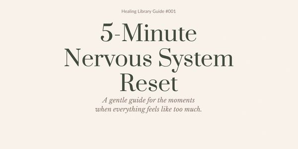5-Minute Nervous System Reset guide cover.