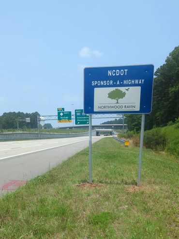 DOT Adopt-A-Highway Aluminum Sign with U-Channel Posts