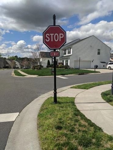 DOT 3-Way Stop Sign