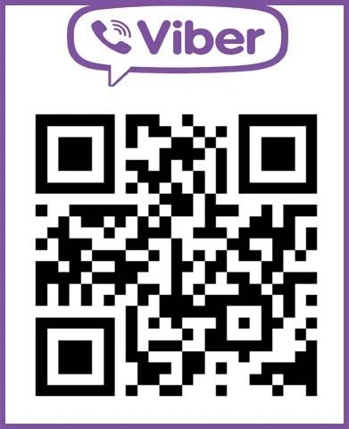 QR code with Viber logo above it for quick access or connection.