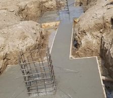 steel building engineered building prefab building foundation concrete rebar piers footing