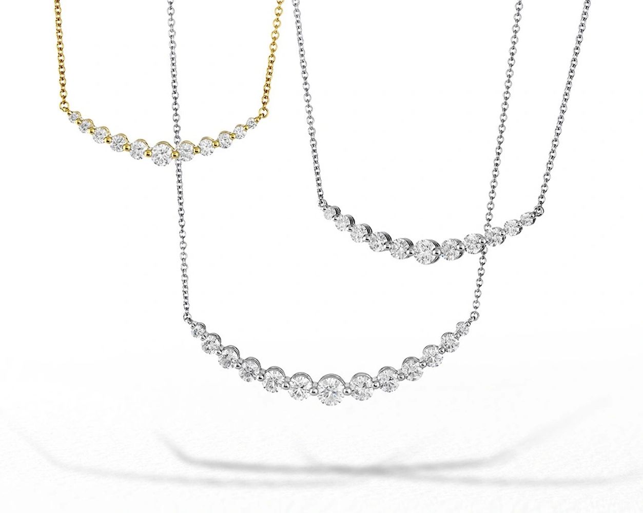 Three Necklaces With Diamonds