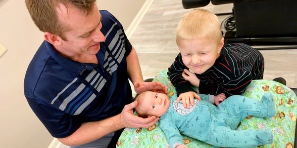 Baby getting adjusted.