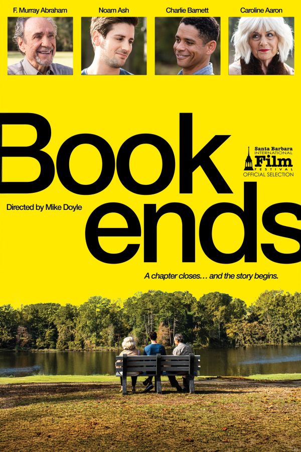 Movie poster for "Book Ends" with cast and lake scene.