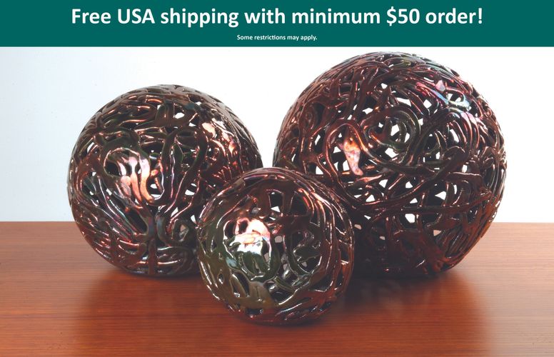 Clay Puzzling Sphere Molds Raku Pottery Ceramics globe round DIY art