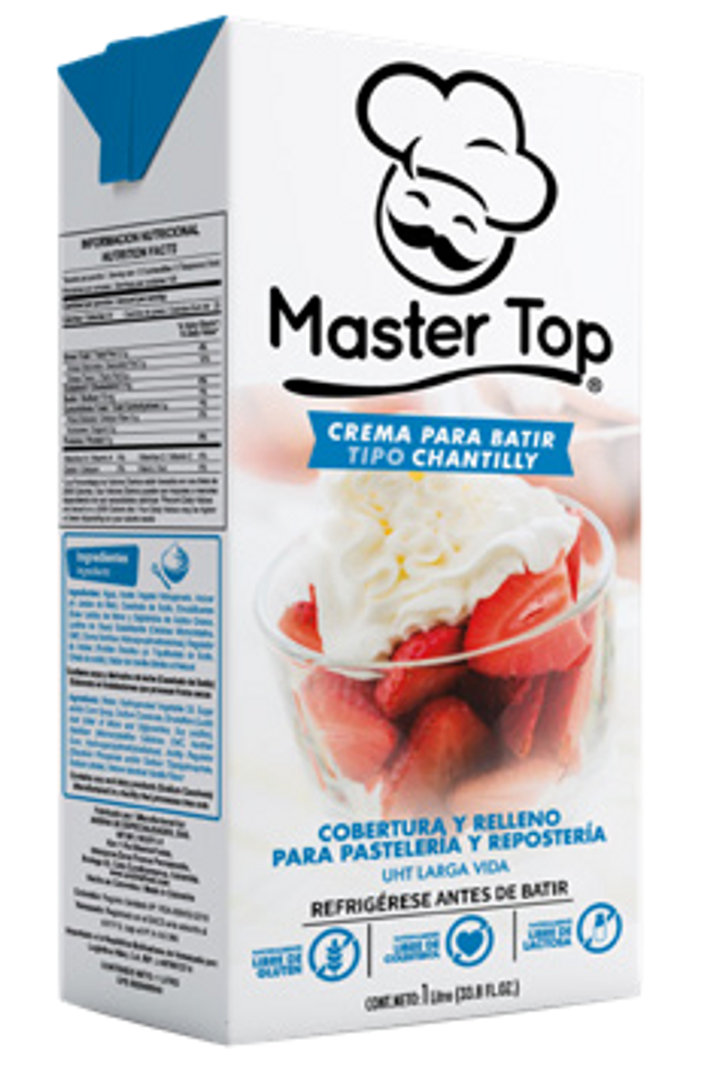 Master Top Crema para batir / montar tipo chantilly UHT