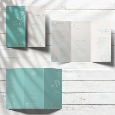 Professionelles Flyer Faltblatt Design Grafikdesigner Christin Ladwig MOANA CREATIONS Design Studio