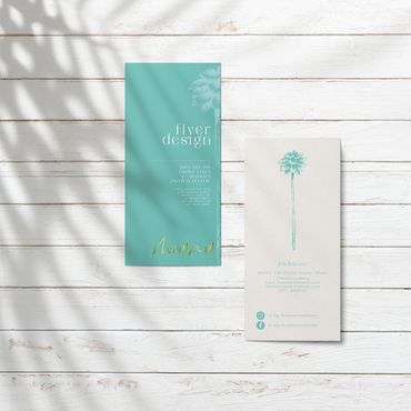 Professionelles Flyer Faltblatt Design Grafikdesigner Christin Ladwig MOANA CREATIONS Design Studio