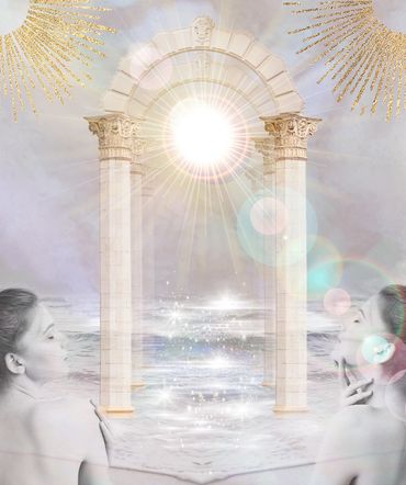Spirituelles Grafikdesign. Christin Ladwig Orakelkarten. Digital Art. Spiritual Awakening Oracle.