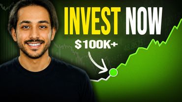 Smiling man promoting investment with $100K+ profit graph.