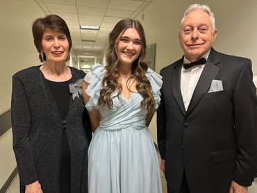 Director Gloria Hilliard,Payton Ballinger 2023 Scholarship winner  President Jerry Shaw