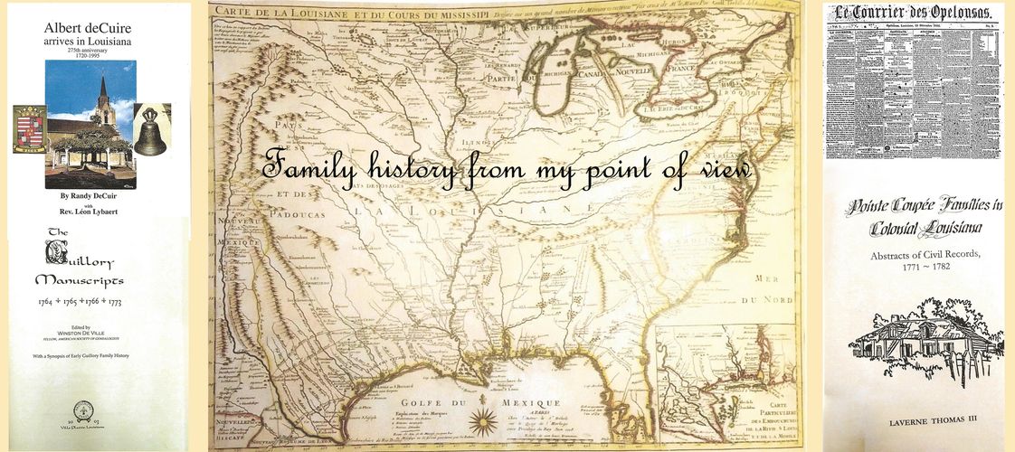 Family history and genealogy material including map, documents and newspaper.
