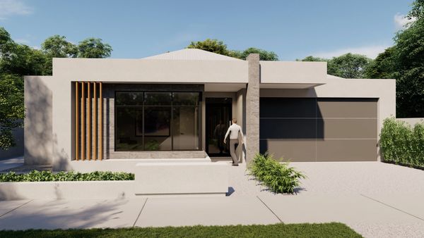 single storey house design with modern elevation