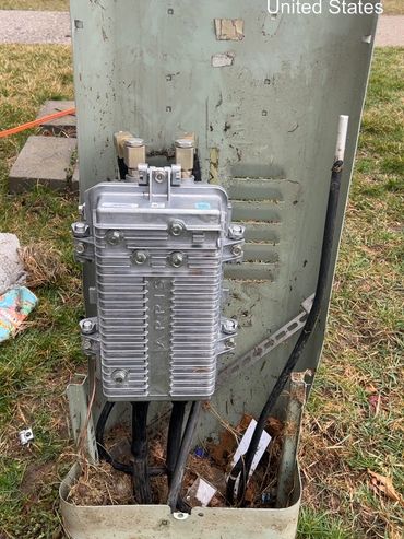 Coax mini Bridger spliced into plant.