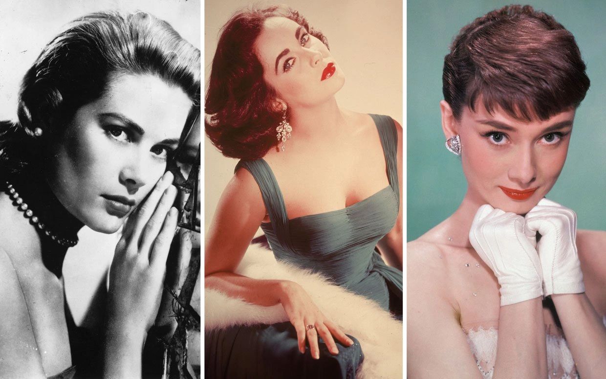 Beautiful screen sirens embracing that glamorous vintage look.