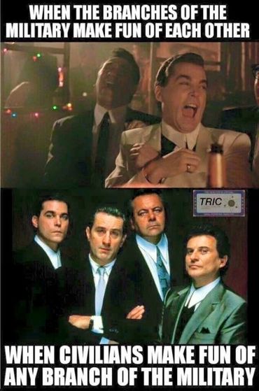 A meme about branches of the military making fun of each other