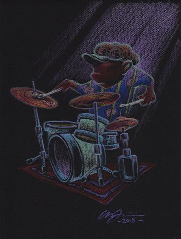 Hittin' the groove---Give the drummer some, bruh! Git it! Git it!