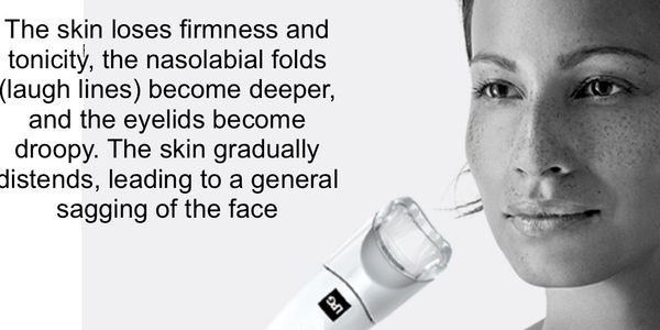 double chin, puffy eyes, dark circles, crows feet, thin lips