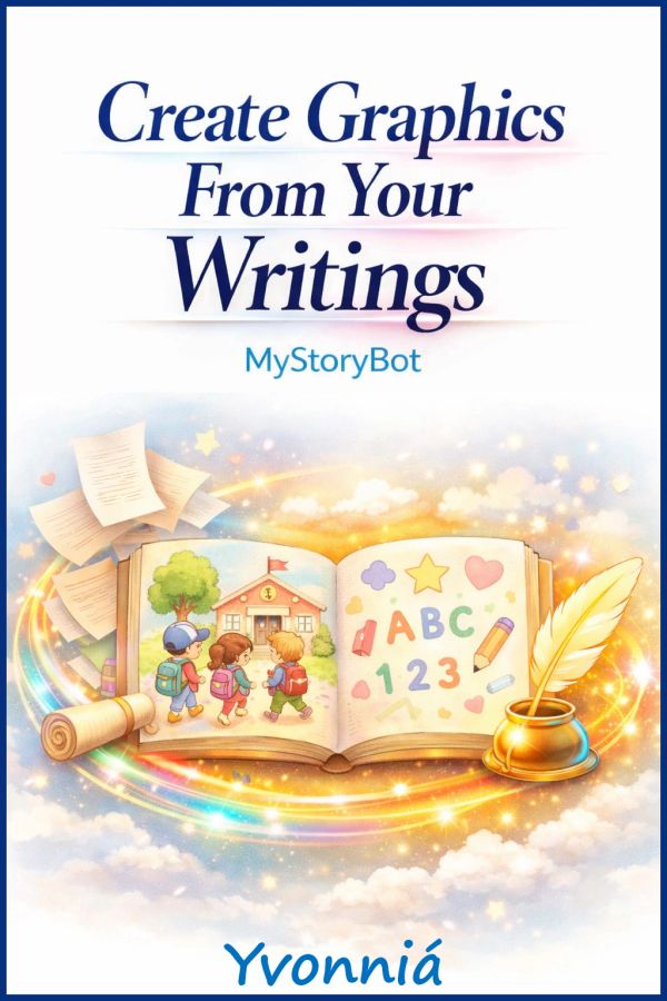 Create graphics from writings with MyStoryBot, illustrated by Yvonniá.