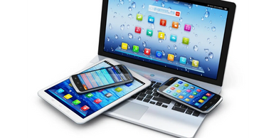 desktop, laptop, tablet or even smartphone can be used for class