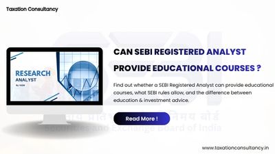 Can SEBI Registered Analyst Provide Educational Courses