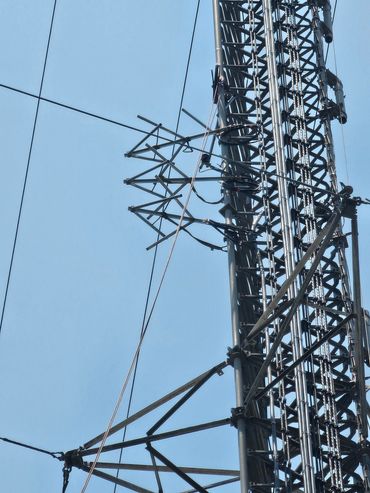 Antenna being installed last June.