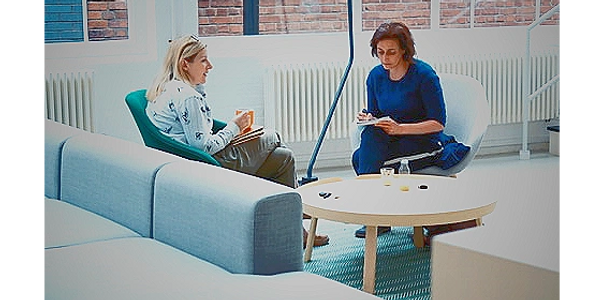 Individual  talking to counselor