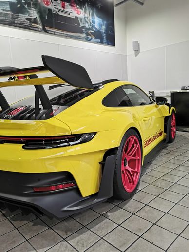 Ceramic coating application on a brand new car