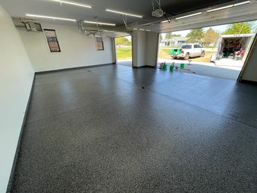 Epoxy flooring in Traverse City, MI by Full Spectrum Coatings.
