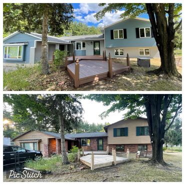 Exterior painting in Traverse City, MI by Full Spectrum Coatings.