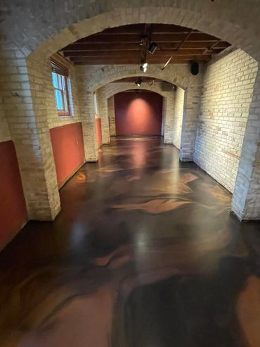 Commercial restaurant epoxy flooring installed by Full Spectrum Coatings in Traverse City, MI.