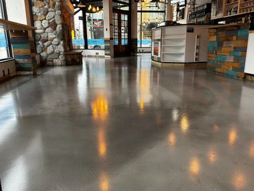 Grind and seal epoxy finish in Traverse City, MI by Full Spectrum Coatings.