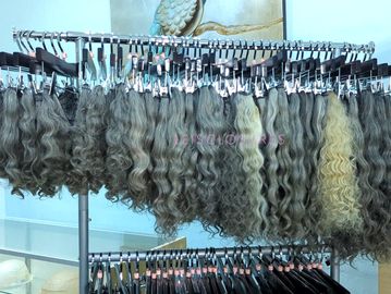 beautiful curly gray weft indian hair