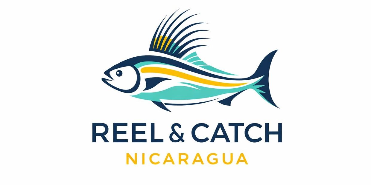 Colorful fish logo with text 'Reel & Catch Nicaragua'.