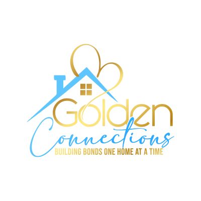 Logo for Golden Connections with a house and heart design.