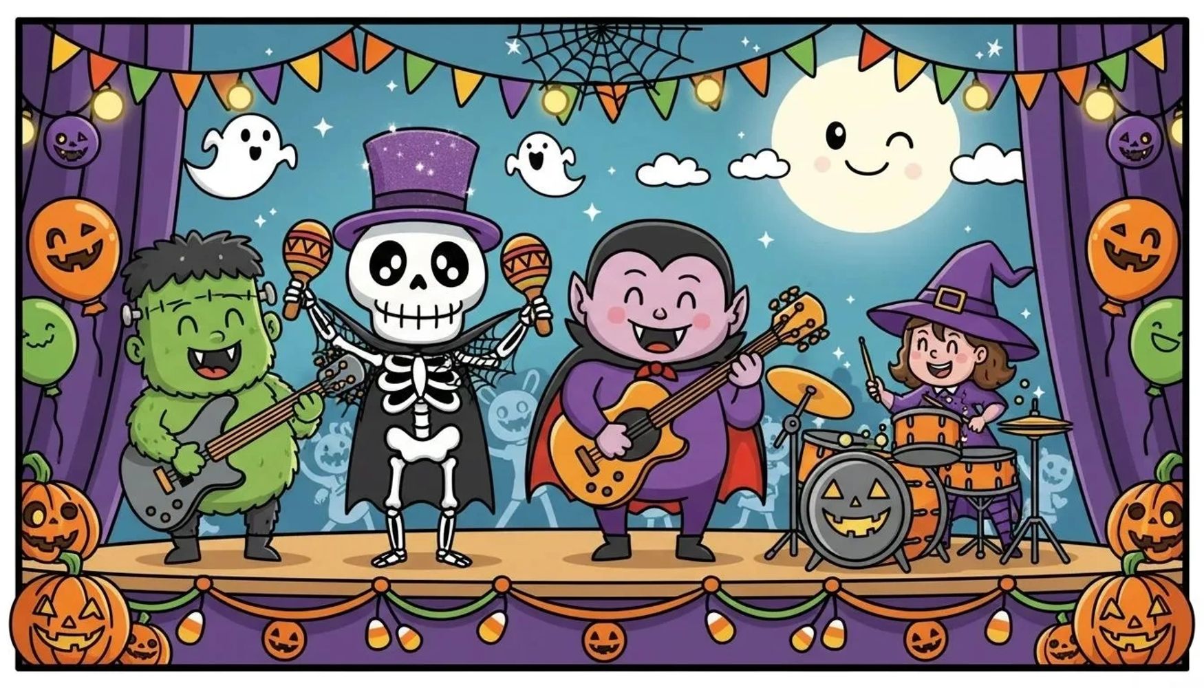 HALLOWEEN SONGS
Addams Family Theme
Bad Moon Rising
Ghostbusters Theme
Monster Mash