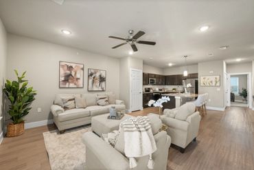 The large living area at Prairie Gate Community.