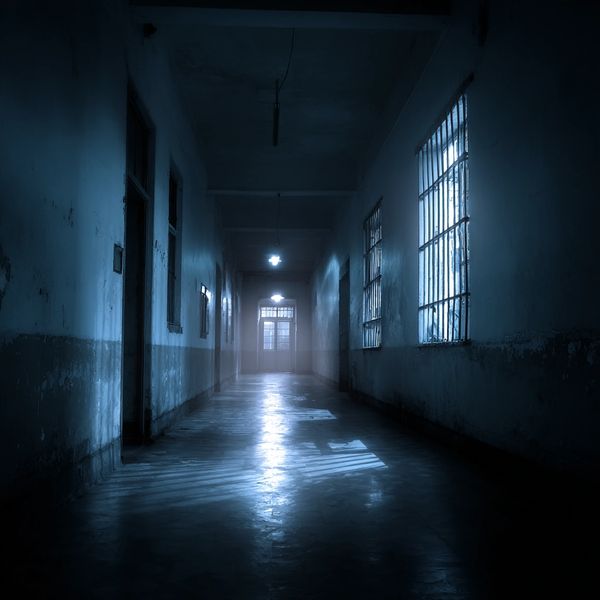 The haunting corridors of a Gothic hospital.